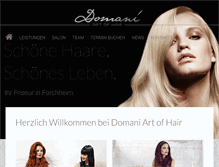 Tablet Screenshot of domani-art-of-hair.de